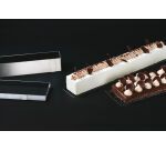 cadre à bûche inox carré 57x7x7 cm