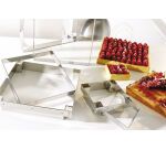 carré à tartes inox 18 cm hauteur 2 cm