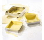 Mozaïk lot de 4 carrés inox 7.5x7.5x2 cm