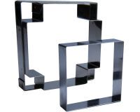 Mozaïk lot de 4 carrés inox 7.5x7.5x2 cm