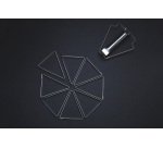 Mozaïk lot de 8 triangles inox 12x9.8x2 cm
