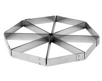 Mozaïk lot de 8 triangles inox 12x9.8x2 cm