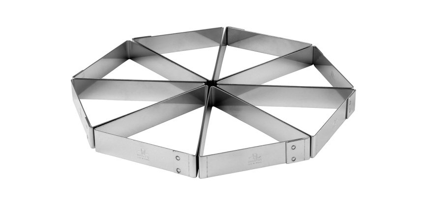 Mozaïk lot de 8 triangles inox 12x9.8x2 cm
