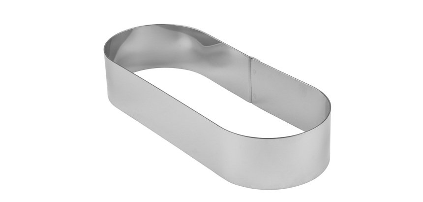 Mozaïk cercle à entremets oblong inox 24x9x4.5 cm