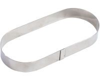 Mozaïk cercle à tartes oblongs inox 24x9x2.5 cm