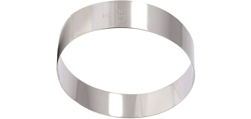 cercle à mousses inox hauteur 4.5 cm 28 cm