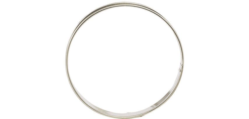 cercle à tartes inox 2 bords roulés 10 cm hauteur 2.7 cm