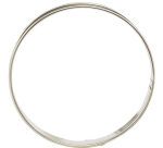 lot 6 cercles à tartes inox 2 bords roulés 6 cm hauteur 1.6 cm