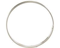 lot 6 cercles à tartes inox 2 bords roulés 7 cm hauteur 1.6 cm