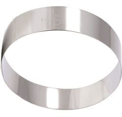 cercle à vacherin inox hauteur 6 cm 16 cm