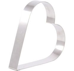 cercle à entremets coeur pour deux inox hauteur 3.5 cm 10 cm