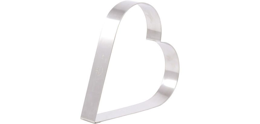 cercle à entremets coeur inox hauteur 3.5 cm 22 cm