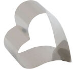 lot de 4 nonnettes inox coeurs décentrés 7x6x4.5 cm