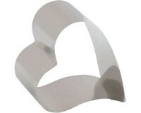 lot de 4 nonnettes inox coeurs décentrés 7x6x4.5 cm