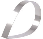 cercle à entremets larme inox hauteur 4 cm 26 cm