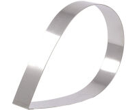 cercle à entremets larme inox hauteur 4 cm 26 cm