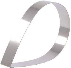 cercle à entremets larme inox hauteur 4 cm 26 cm