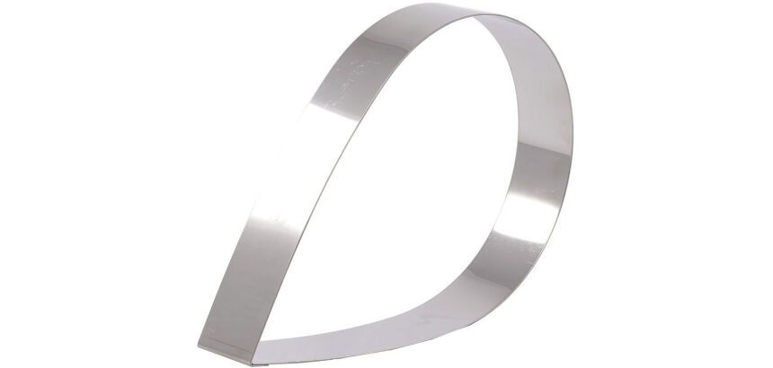 cercle à entremets larme inox hauteur 4 cm 26 cm
