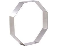 cercle à entremets octogone inox hauteur 4 cm 24 cm