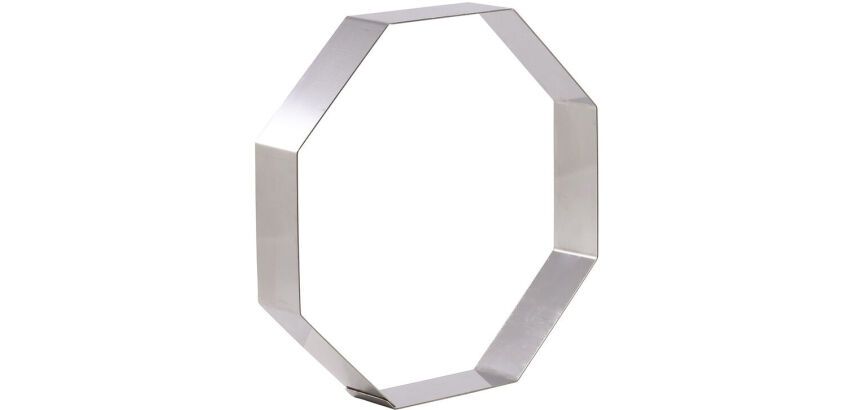 cercle à entremets octogone inox hauteur 4 cm 24 cm