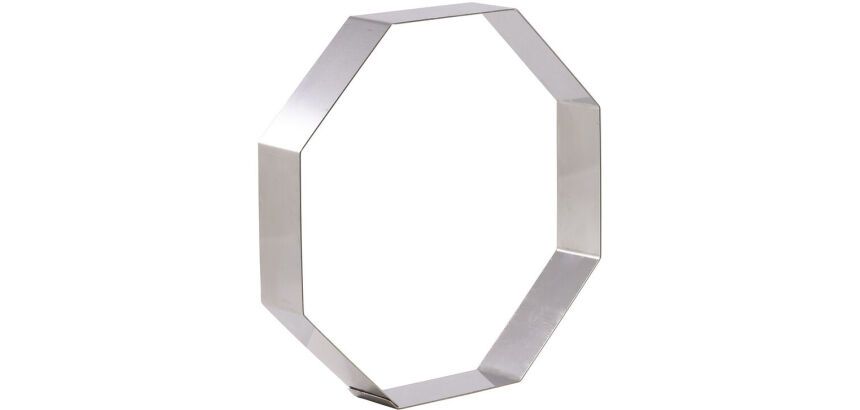 cercle à entremets octogone inox hauteur 4 cm 24 cm