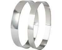 cercle à entremets ovales inox hauteur 3.5 cm 23 cm