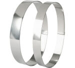 cercle à entremets ovales inox hauteur 3.5 cm 19 cm