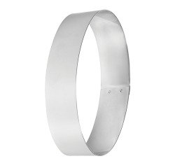 cercle à mousse ovale inox hauteur 4.5 cm 23 cm