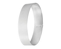 cercle à mousse ovale inox hauteur 4.5 cm 21 cm