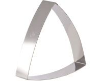 cercle à entremets triangle bombé inox hauteur 4 cm 19 cm