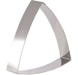 cercle à entremets triangle bombé inox hauteur 4 cm 19 cm