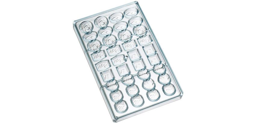 plaque 275x175 pour 36 empreintes assorties