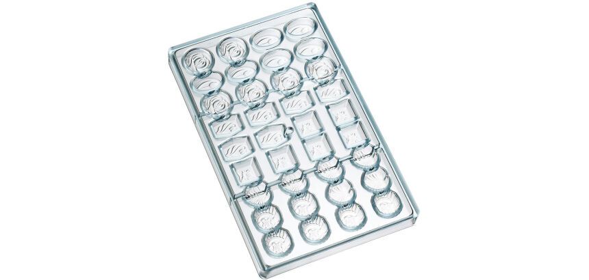 plaque 275x175 pour 36 empreintes assorties