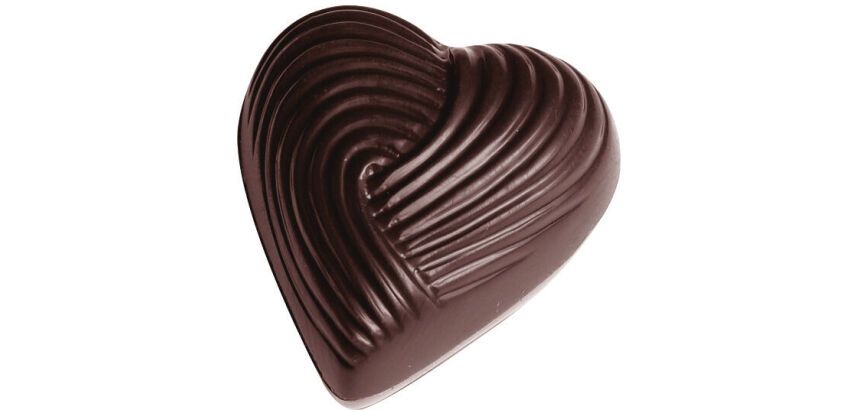 plaque 275x135 pour 21 bonbons coeur strié