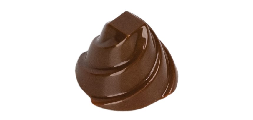 plaque 275x135 pour 18 bonbons chocolat spirale
