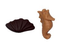 plaque 275x175 pour friture de 16 hippocampes et coquillages