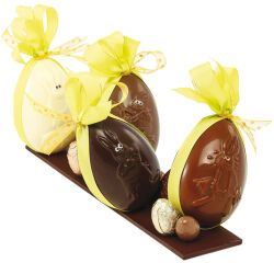 plaque 275x175 de 6 empreintes pour 3 oeufs décor lapin