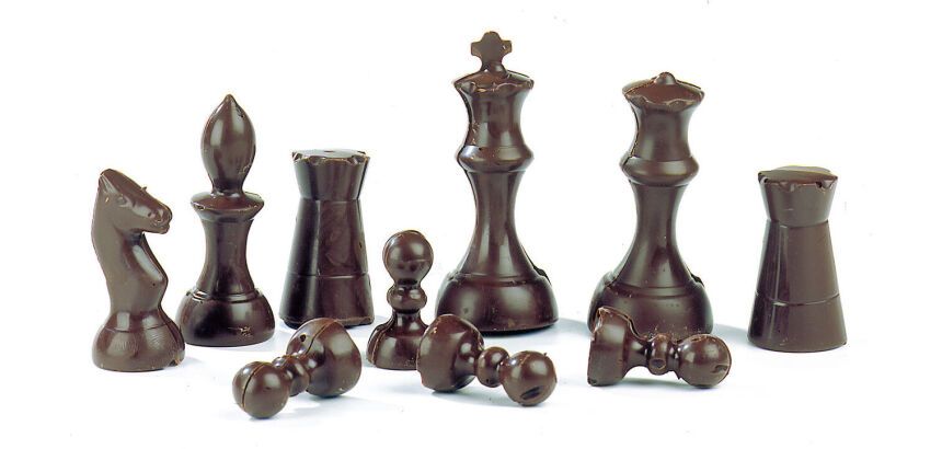 plaque 275x135 de 16 empreintes de 1/2 pièces de jeu d'échec