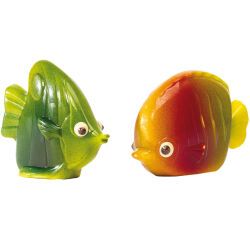 plaque 275x175 de 4 empreintes de 2 poissons exotiques