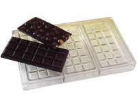 plaque 275x175 pour 3 tablettes 100g de 18 carrés H10 mm