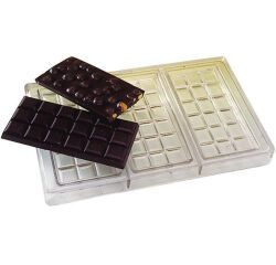 plaque 275x175 pour 3 tablettes 100g de 18 carrés H10 mm