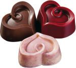 plaque 275x175 pour 30 bonbons coeurs 25 mm