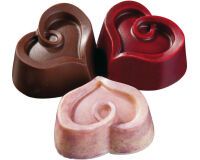 plaque 275x175 pour 30 bonbons coeurs 25 mm