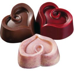 plaque 275x175 pour 30 bonbons coeurs 25 mm