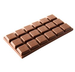 plaque 275x175 pour 3 tablettes de 100 g de 18 carrés décalés