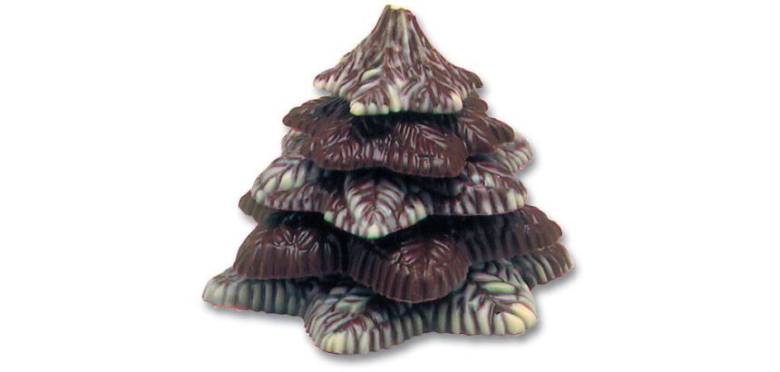 plaque 275x135 de 5 empreintes pour 1 sapin de noël en relief 88 mm