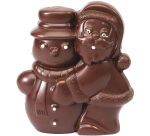 plaque 275x175 de 2 empreintes pour 1 père noël avec bonhomme de neige 120 mm