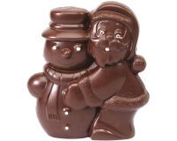 plaque 275x175 de 2 empreintes pour 1 père noël avec bonhomme de neige 120 mm