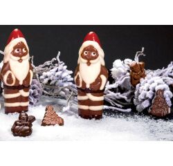 plaque 275x175 de 4 empreintes pour 2 pères noël 130mm