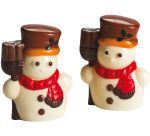 plaque 275x175 de 4 empreintes de 2 bonhommes de neige 85 mm